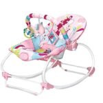 Premium Mastela Baby Rocker for Newborn to 18 Months Boys & Girls with Comfortable Seating, Gentle Rocking Motion & Sturdy Design (Model 6921, Pink)