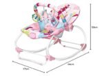 Premium Mastela Baby Rocker for Newborn to 18 Months Boys & Girls with Comfortable Seating, Gentle Rocking Motion & Sturdy Design (Model 6921, Pink) - Image 4