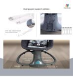 Premium Mastela 3 in 1 Swing Rocker Automatic for New Born Baby 0 to 18 Month Girl & Boy with 4- Swing Modes, Multi Backrest Adjustment - Image 4