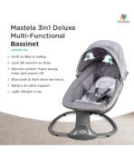 Premium Mastela 3 in 1 Swing Rocker Automatic for New Born Baby 0 to 18 Month Girl & Boy with 4- Swing Modes, Multi Backrest Adjustment - Image 2