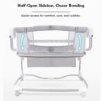 Premium Mastela Automatic Newborn Baby Bassinet with Adjustable Heights, Mosquito Net, Swing Lock & Storage Pockets – Grey - Image 6