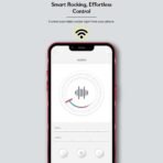 Premium Mastela Automatic Newborn Baby Bassinet with Adjustable Heights, Mosquito Net, Swing Lock & Storage Pockets – Grey - Image 7