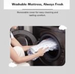 Premium Mastela Automatic Newborn Baby Bassinet with Adjustable Heights, Mosquito Net, Swing Lock & Storage Pockets – Grey - Image 9