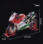 Premium Diecast Dukadi Bike Motorcycle Toy 1:9 Scale Model with Sound Effects, LED Lights, Ignition System and Smoke Spray, Model Vehicle Toy Street Machine Alloy Simulation Super Bike - Image 3