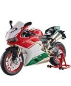 Premium Diecast Dukadi Bike Motorcycle Toy 1:9 Scale Model with Sound Effects, LED Lights, Ignition System and Smoke Spray, Model Vehicle Toy Street Machine Alloy Simulation Super Bike