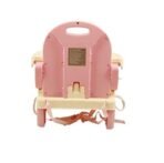 Premium Mastela Folding Booster Seat for 6 to 48 Months Boys & Girls with 2-Level Height Adjustment, Non-Skid Foot, Dishwasher Safe Tray & Compact Foldable Design (Pink) - Image 4