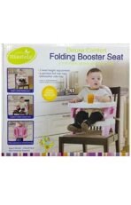 Premium Mastela Folding Booster Seat for 6 to 48 Months Boys & Girls with 2-Level Height Adjustment, Non-Skid Foot, Dishwasher Safe Tray & Compact Foldable Design (Pink) - Image 6