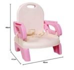 Premium Mastela Folding Booster Seat for 6 to 48 Months Boys & Girls with 2-Level Height Adjustment, Non-Skid Foot, Dishwasher Safe Tray & Compact Foldable Design (Pink) - Image 7