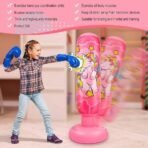 Premium Standing Bounce Back Unicorn Boxing Toy for Boys & Girls, Indoor Outdoor Sports Fun Toy | Inflatable Punching Bag for Kids –Pink (Pink) - Image 3