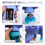 Aria Automatic Space Bubble Gun for Kids – 12-Hole Porous Bubble Machine with Bright LED Lights – Leak-Proof Design with 2 Bottles of Bubble Solution – Battery Operated Outdoor Toy for Toddlers & Parties - Image 6