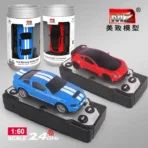 Mini RC Cans Racing Car – 2.4GHz Remote Control Sports Car Toy in Can Box, 1:60 Scale, Rechargeable Mini Car with Controller (Assorted Colors) - Image 2