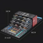 48-Piece Pull Back Toy Car Set with Foldable Storage Container – Transforming Parking Lot & Race Track Playmat – Die-Cast Metal Alloy Cars for Kids Aged 3+ - Image 5