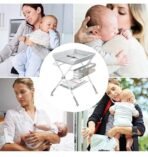 Premium Diaper Changing Table with Scale Pattern, Baby Care, Baby Diaper Changing Table, Rolling Crib, Diaper Changing Table, Baby Rack, 3 Adjustable Levels, Foldable - Image 4
