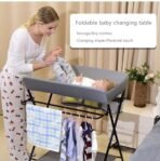 Premium Diaper Changing Table with Scale Pattern, Baby Care, Baby Diaper Changing Table, Rolling Crib, Diaper Changing Table, Baby Rack, 3 Adjustable Levels, Foldable - Image 8