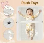 Premium Ultimate Baby Portable Folding Diaper Changing Table, Drawers and Wheels, Adjustable Height and Safety Belt, Grey, 78.99 x 60.2 x 9.91 cm - Image 6