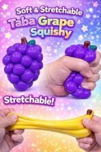 Premium Premium Taba Grape Squishy Fruits Squishy Dual Color Stress Relief Toys Adults Kids Fufu Squishy,Fidget Toy Soft Squeeze Ball for Anxiety & Gifts Grape (Purple) - Image 2