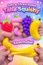 Premium Premium Taba Grape Squishy Fruits Squishy Dual Color Stress Relief Toys Adults Kids Fufu Squishy,Fidget Toy Soft Squeeze Ball for Anxiety & Gifts Grape (Purple) - Image 3