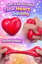 Premium Taba Squishy Heart Squishy Toy, Heart Stress Relief Toys Adults Kids , Fidget Toy Soft Squeeze Ball for Anxiety, Party, Birthday, Return Gift Red - Image 2