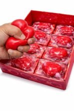 Premium Taba Squishy Heart Squishy Toy, Heart Stress Relief Toys Adults Kids , Fidget Toy Soft Squeeze Ball for Anxiety, Party, Birthday, Return Gift Red - Image 3