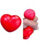 Premium Taba Squishy Heart Squishy Toy, Heart Stress Relief Toys Adults Kids , Fidget Toy Soft Squeeze Ball for Anxiety, Party, Birthday, Return Gift Red - Image 4