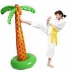 Premium Inflatable Coconut Tree Punching Bag for Kids Adults, Punching Bag Karate Inflated, Boxing Bag for Immediate Bounce-Back for Taekwondo, Relieve Pent Up Energy (Green)