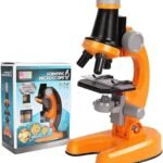 Premium Microscope Slides Orange Microscopes for Kids Students Adults Beginner Microscope STEM Kit Biological Science Experiment Educational Tool Accessories Kids Biological Magnifier