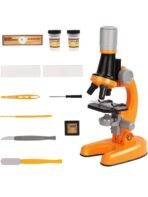 Premium Microscope Slides Orange Microscopes for Kids Students Adults Beginner Microscope STEM Kit Biological Science Experiment Educational Tool Accessories Kids Biological Magnifier - Image 3