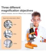 Premium Microscope Slides Orange Microscopes for Kids Students Adults Beginner Microscope STEM Kit Biological Science Experiment Educational Tool Accessories Kids Biological Magnifier - Image 8