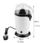 Premium Electric Popcorn Maker – Hot Air Popper Machine, Quick & Healthy Oil-Free Popcorn Maker for Home – Compact & Easy to Use (White) - Image 3