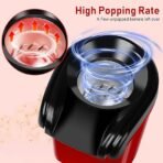 Premium Electric Popcorn Maker – Hot Air Popper Machine, Fast & Healthy Oil-Free Popcorn Maker for Home – Compact & Easy to Use (Red) - Image 4