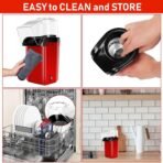 Premium Electric Popcorn Maker – Hot Air Popper Machine, Fast & Healthy Oil-Free Popcorn Maker for Home – Compact & Easy to Use (Red) - Image 6