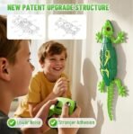 Wall Climbing RC Gecko Toy – 360° Rotating Remote Control Lizard with LED Eyes, Strong Suction Wall Crawling & USB Rechargeable Battery (Green) - Image 3