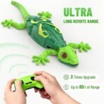 Wall Climbing RC Gecko Toy – 360° Rotating Remote Control Lizard with LED Eyes, Strong Suction Wall Crawling & USB Rechargeable Battery (Green) - Image 2