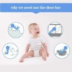 Premium Pressure-Mounted Baby Safety Gate – Extra Wide Metal Walk-Thru Gate for Stairs & Doorways – Auto-Close Feature with Dual-Lock System – Drill-Free Child & Pet Safety Barrier (White) - Image 4