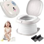 Premium Portable Potty Seat for Kids Toddler, Foldable Travel Potty Training Seat, Baby Potty Stool for Outdoor, Training Toilet Seat Emergency Toilet for Car, Outdoor, indoor (multicolor))