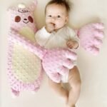 Premium Baby Soothing Palm Sleep Companion for Newborns Baby Girlsboys Duck | Toys for Baby | Crib Toys Washable Cushion Blue (Pink)