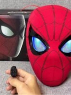 Premium Spider Hero Mask - Movable Mechanical Eye, Realistic Superhero Full Mask - Cosplay, Movie Props for Men & Children - Red - Image 2