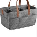 Premium Felt Fabric Baby Diaper Bag Lightweight Baby Products Organizer Compartment Dark Gray | Strollers & Accessories | Stroller Accessories | Organizers & Nets