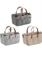 Premium Felt Fabric Baby Diaper Bag Lightweight Baby Products Organizer Compartment Dark Gray | Strollers & Accessories | Stroller Accessories | Organizers & Nets - Image 4