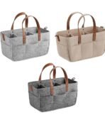 Premium Felt Fabric Baby Diaper Bag Lightweight Baby Products Organizer Compartment Dark Gray | Strollers & Accessories | Stroller Accessories | Organizers & Nets - Image 5