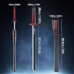 Rechargeable LED Cyber Katana with Realistic "Sword Sparks" Effect & Sound – Color Changing Gradient Blade (Pink/Yellow/Blue), Automatic Drawing Mechanism, Premium Scabbard – Cosplay Toy for Adults & Kids 12+ - Image 3