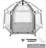 Premium Pop Up Baby Playpen,Indoor & Outdoor Foldable Play Pen for Kids & Adults, Portable Baby Beach Tent with Travel Bag, Pop Up Pack and Play Yard Pink Color