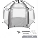 Premium Pop Up Baby Playpen,Indoor & Outdoor Foldable Play Pen for Kids & Adults, Portable Baby Beach Tent with Travel Bag, Pop Up Pack and Play Yard Pink Color