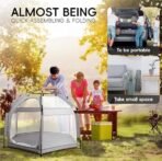 Premium Pop Up Baby Playpen,Indoor & Outdoor Foldable Play Pen for Kids & Adults, Portable Baby Beach Tent with Travel Bag, Pop Up Pack and Play Yard Pink Color - Image 3