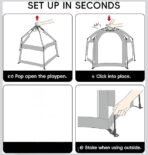 Premium Pop Up Baby Playpen,Indoor & Outdoor Foldable Play Pen for Kids & Adults, Portable Baby Beach Tent with Travel Bag, Pop Up Pack and Play Yard Pink Color - Image 6