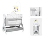 Premium Electric Baby Cradle with Musical Star Mobile & Remote Control