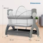 Premium Electric Baby Cradle with Musical Star Mobile & Remote Control - Image 3