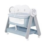 3-in-1 Remote Controlled Electric Baby Cradle – Adjustable Speed, Built-in Lullabies, and Automatic Rocking