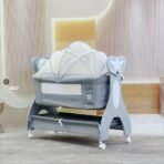 Premium Remote Control Electric Baby Cot – Smart Auto-Sway Bassinet with Mosquito Net - Image 2