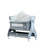 Premium Remote Control Electric Baby Cot – Smart Auto-Sway Bassinet with Mosquito Net